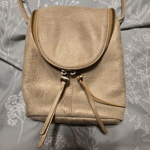 Hobo Fern Crossbody Elegant GoldTan Leather Women's Bag - Used A Couple Of Times
